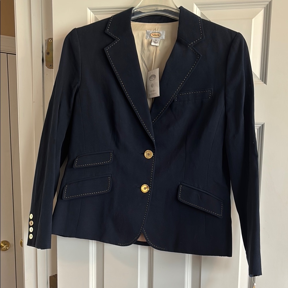 NWT Talbots Navy Blazer with Gold Buttons